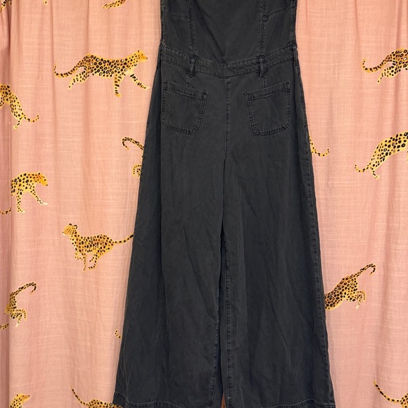 Anthropologie Pilcro The Skipper Strapless Cropped Wide Leg Jumpsuit - Picture 9 of 15